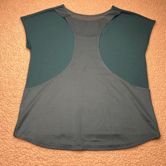 Avia Teal Short Sleeve Layered Athletic Top XXL 18 - Picture 5 of 11